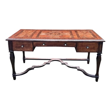 Late 20th Century Rustic Inlaid Writing Desk 