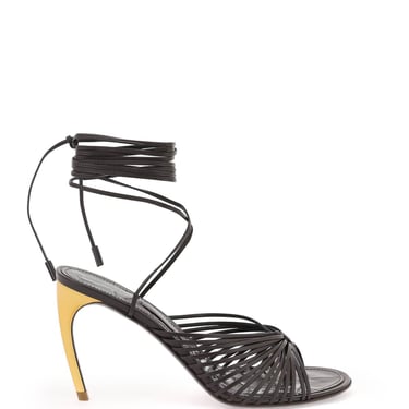 Ferragamo Curved Heel Sandals With Elevated Women