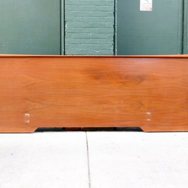 Vintage Mid century modern Queen size cherry wood headboard | Free delivery in NYC and Hudson Valley 
