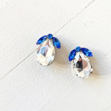 Vintage Crystal Teardrop Earrings 