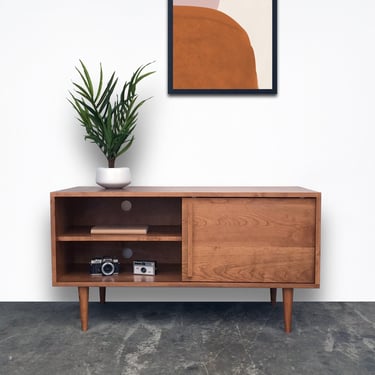 Whitewater Media Credenza - Clear Solid Cherry 