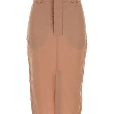 Saint Laurent Woman Skin Pink Crepe Skirt