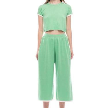 Toit Volant Kira Knit Long Shorts - Sage on Garmentory