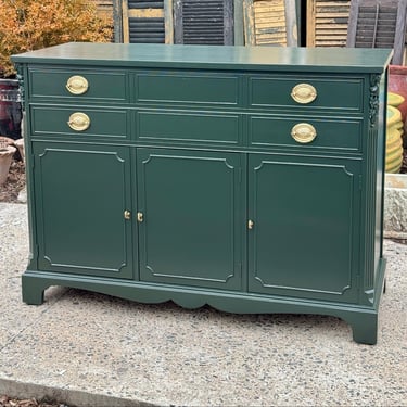 Green w/ Brass Sideboard by Vintage Remedy