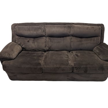 Brown Microfiber Plush Couch
