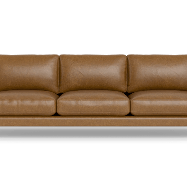 Interior Define Gaby Leather 3-Deep Seat  Minimalist Sofa FFE258-21