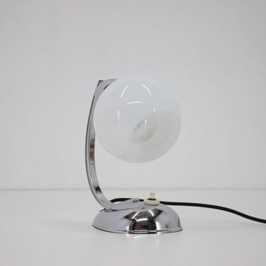 1950s Chrome Plated Table Lamp, Czechoslovakia / Vintage table lamp 