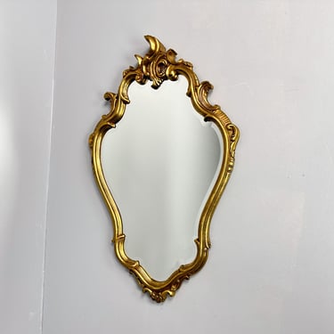 Vintage Framed Gilded Mirror with Ornate Decor | Bevelled Mirror 