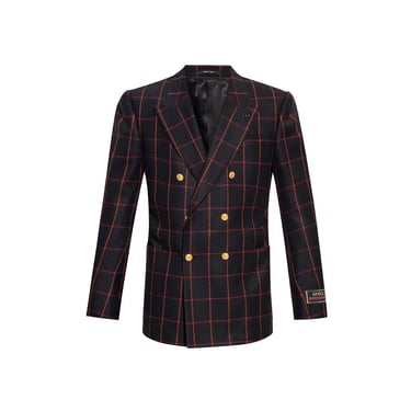 Gucci Wool Checked Blazer Men