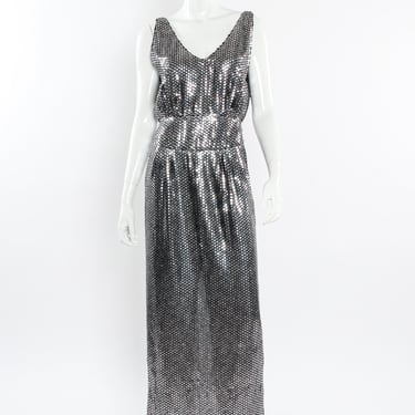 Metallic Sequin Silk Dress