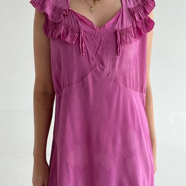 Hand Dyed Wildflower Pink Silk Dress