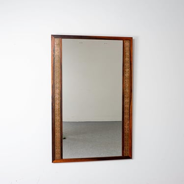 Danish Rosewood & Copper Mirror - (321-341.10) 