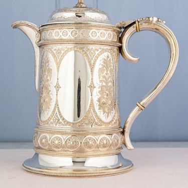 Victorian Silverplate Engraved Jug