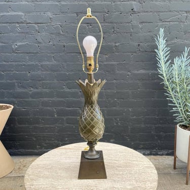 Vintage Brass Pineapple Style Table Lamp, 1960’s 