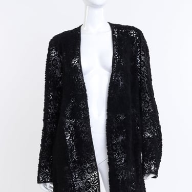 Shearling Floral Cut Away Jacket