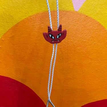 Sarah Duyer hand painted Bolo. Demon