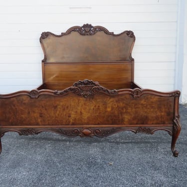 French Hand Carved Full Size Bed 4041