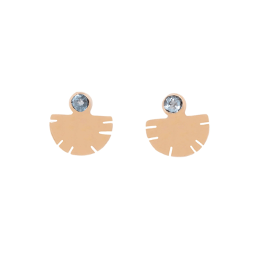 Colorado Aquamarine Aquilla Studs — Young in the Mountains Trunk Show