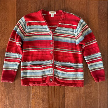 Vintage Blanket Stripe Sweater | Vintage Cardigan | Southwest Style Sweater | Ralph Lauren Style 