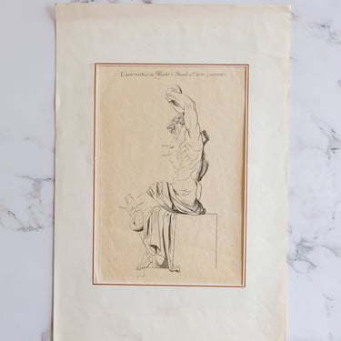 antique engraving, “Laocoon” artist’s study from “The Proportions of the Human Body”