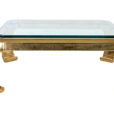 Mastercraft Brass Ming Waterfall Coffee Table