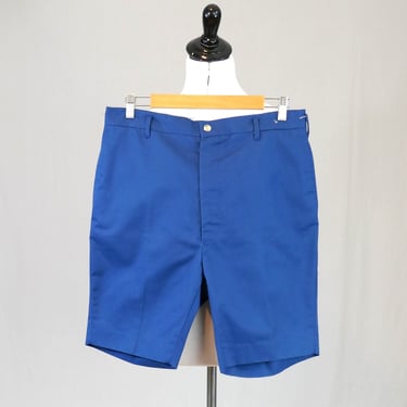 60s 70s Men's Blue Grandpa Shorts - 32