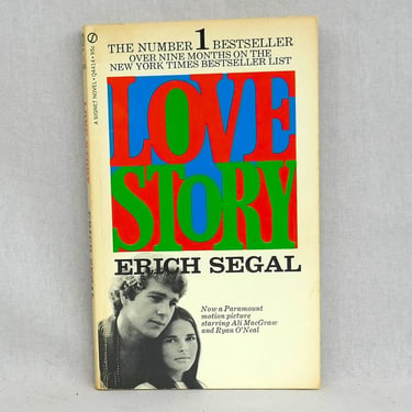 Love Story (1970) by Erich Segal - Vintage 1970s Novel Book 