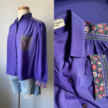 70s floral blouse 