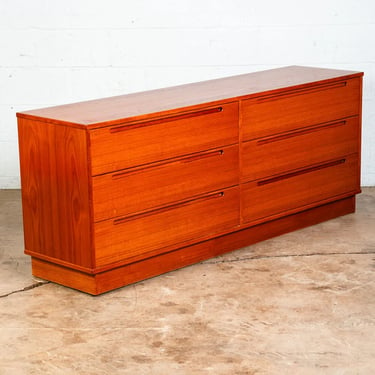 Mid Century Danish Modern Dresser Credenza Teak 6 Drawer Torring Nils Jonsson