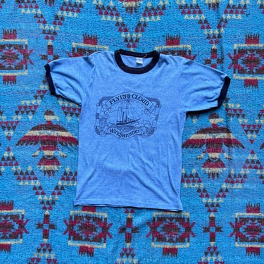 Vintage 1970s Flying Rock Windjammer Ringer T Shirt 