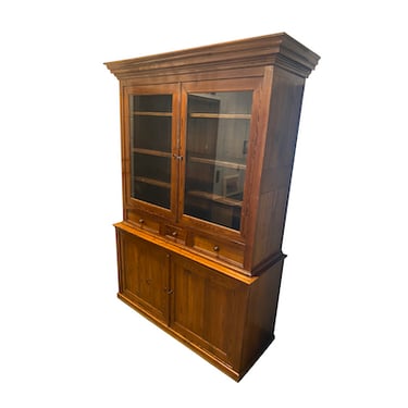 Pine Cabinet with Glass Doors, France, 19th Century