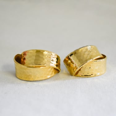 1980s/90s Norma Jean Gold Hoop Clip Earrings 