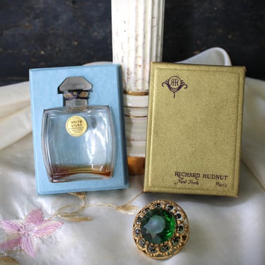 Vintage White Lilac, Richard Hudnut, 7.5 ml. or 1/4 oz. Flacon, Bottle Parfum Extrait, New York, Paris In Box 
