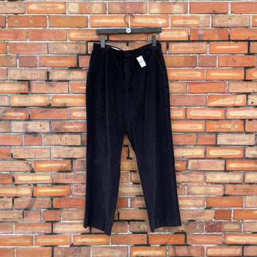 vintage 80s/90s black l.l. bean corduroy pants / 31 l large 