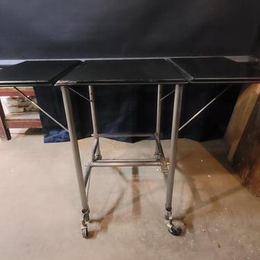 Small Drop Leaf Table with Wheels 27"x18.25"x16.75"