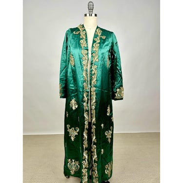 green emerald velvet dress Green Linen Gown | 1770 - 1790