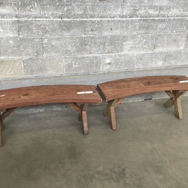 Wood Garden Bench Pair (Seattle)