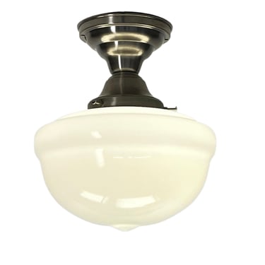 Vintage School House light with Brushed Nickel Fixture, UL listed FREE SHIPPING Small Kitchen Light! 