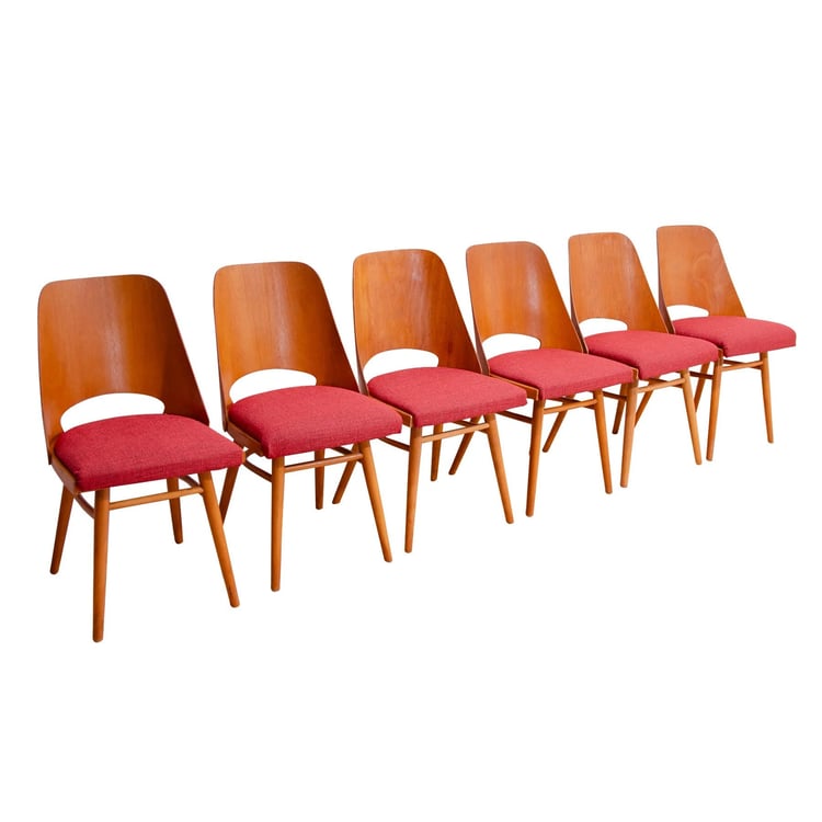 Mid Century dining chairs by Radomír Hofman, 1960s, set of 6 