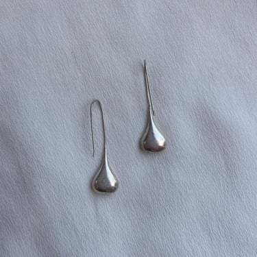 silver drop earrings E211