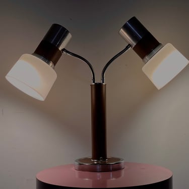 Vintage 60s Double Gooseneck Desk Lamp 