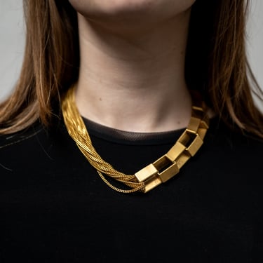 Drouot Midi Gold Plated Brass Necklace