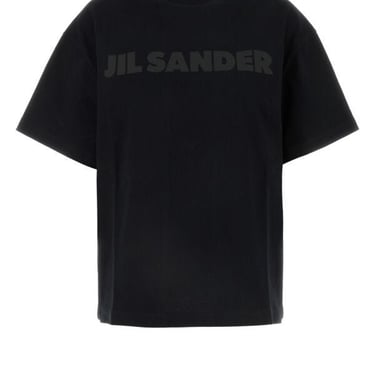 Jil Sander Women Black Cotton T-Shirt