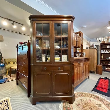 Antique American Empire Style Corner Cabinet
