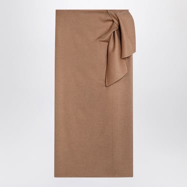 Max Mara Beige Camel Midi Skirt Women