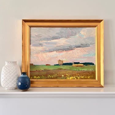 Vintage Impressionist Landscape Oil Painting 