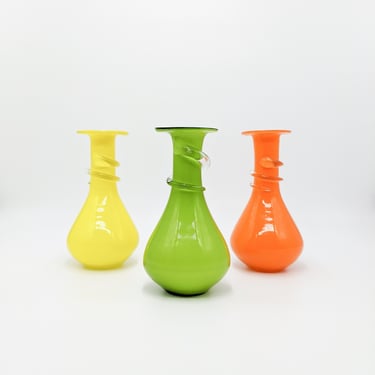 Vintage Bohemian Glass Vases 