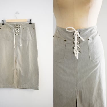 Y2K Michael Kors Microstriped Pencil Skirt 