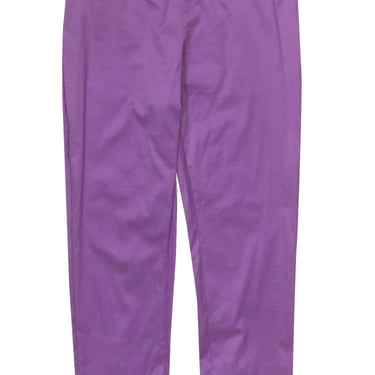 Moschino Cheap & Chic - Purple Cotton Blend Capri Pants w/ Ruffles Sz 8