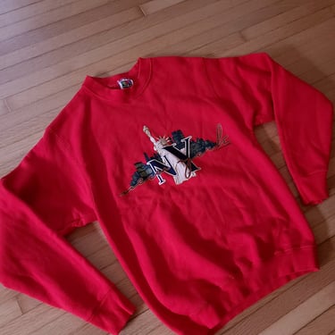 Vintage 1990's NYC New York City Fruit of the Loom Heavy Sweatshirt / XS to S 